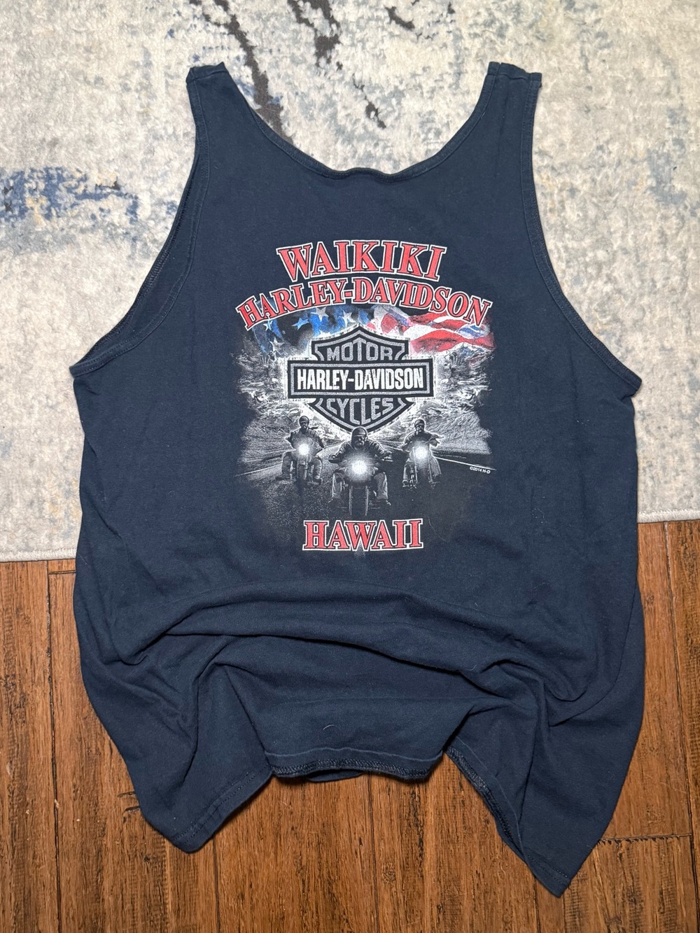 Harley-Davidson Waikiki Hawaii Double-Sided Graphic Tank Top – Men’s XL